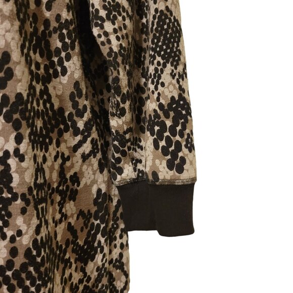 Trina‎ Turk M/L Black Gray Mosaic Print Sweatshirt Dress - Picture 4 of 6